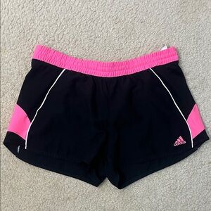 Adidas Women's Athletic Shorts in Black and Pink